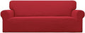 Easy-Going Stretch Oversized Sofa Couch Slipcover Washable Christmas Red