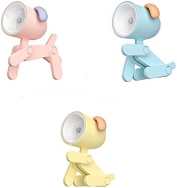 Cute Night Light for Kids, Adorable Mini Led Table Desk Lamp, Decorative Lamp Nightstand, Animal Pet Nightlights, Christmas Decorate Birthday Gifts for Children, Students (Dog 3 Colors-A)
