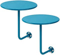 2 PS Wall Mounted Side Table Round Floating Nightstand L-Bracket Bar Table