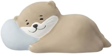 Passive Stone Diffuser, Cute Animal Series Aromatherapy Oil Diffuser for Tabletop Decor (1, Napping Otter)