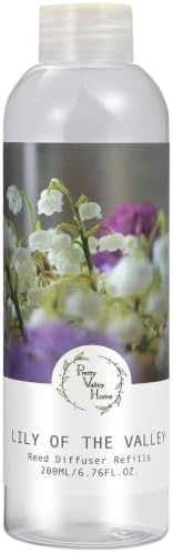 Reed Diffuser Refill, Lily of Valley Floral Diffuser Oil 6.76 fl.oz / 200ml, Long-Lasting Home Fragrance for Bedroom, Bathroom, Home Decor
