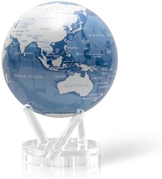 MOVA Self Rotating Globe, Sky Blue and White Signature (6")