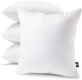 Phantoscope Throw Pillow Insert with 100% Cotton Cover, 18x18 Inch, 4 Pack