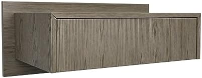 VANT 39 in Floating Wall Mounted Nightstand with Drawer, Weathered Oak