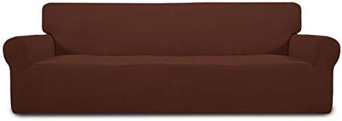 Easy-Going Stretch 4 Seater Oversized Sofa Couch Cover Coffee