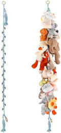 CERETIA 80" Stuffed Animal Organizer Chain, Corner Storage,Baby Blue,2pc