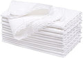 Ramanta Home White Linen Flax Cloth Napkins Set of 12, 20x20 Inches