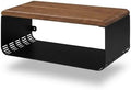 Floating Nightstand with Walnut Top | Modern Bedroom Decor | Minimalist Wall-Mounted Bedside Nightstand | Wall Mounted Shelf | Obsidian Oasis: Bold Black