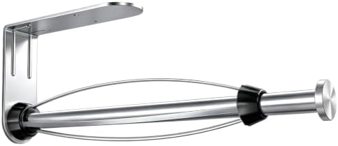 Paper Towel Holder, Paper Towel Holder Under Cabinet with Ratchet Mechanism