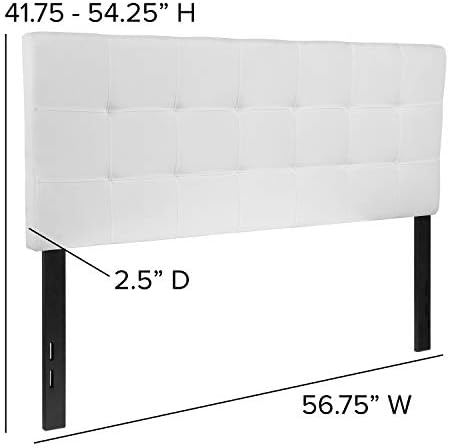 Flash Furniture Full Tufted Fabric Headboard, White