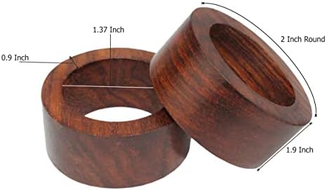 COTTON CRAFT Solid Wood Napkin Rings - Set of 12 Classic Napkin Rings