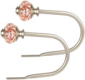 USFOOK Rose Gold Curtain Holdbacks, Decorative Drapery Tiebacks, 1 Pair