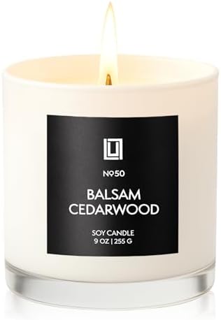 Lulu Candles | Balsam & Cedarwood | Smells Like Fresh Fir | Luxury Scented Soy Jar Candle | Hand Poured in The USA | Highly Scented Long Lasting (9 Oz.)