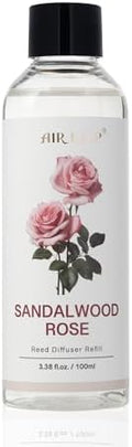 Airkeep Reed Diffuser Oil Refill/Sandalwood Rose/3.38oz（100ml/1 Pack/Scented Oil Refill for Reed Diffuser Home Fragrance for Bedroom, Bathroom Office Home Decor