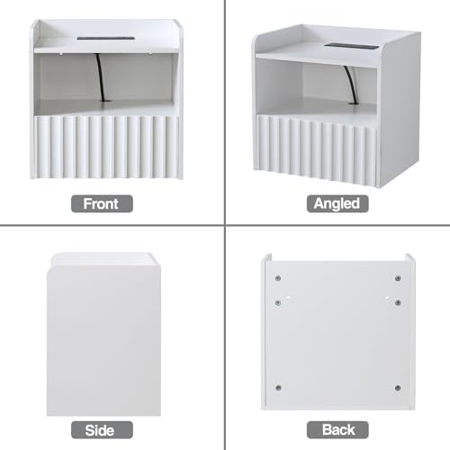BuildHom 16"Wide Floating Nightstand Set of 2 for Bedroom