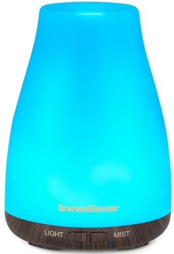 InnoGear Essential Oil Diffuser Ultrasonic Diffusers for Home, Brown Base