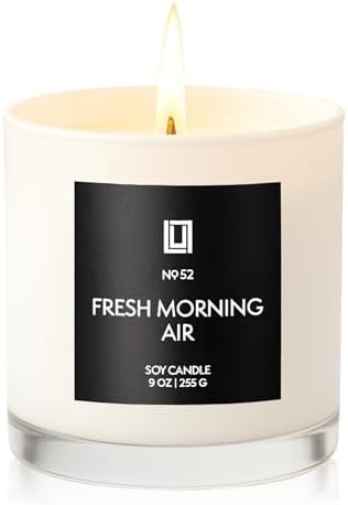 Lulu Candles | Fresh Morning Air | Luxury Scented Soy Jar Candle | Hand Poured in The USA | Highly Scented & Long Lasting (9 Oz.)
