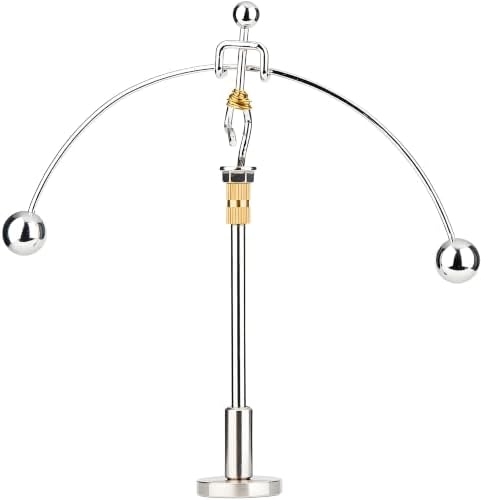 Sunnytech Steel Physics Toy Kinetic Art Balance Toy Balancing Decompressive Science Psychology Home Office Toy for Desk Decor Golden Pants Hercules WJ149