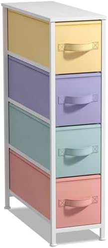 Sorbus 4-Drawer Narrow Dresser for Bedroom (Pastel)