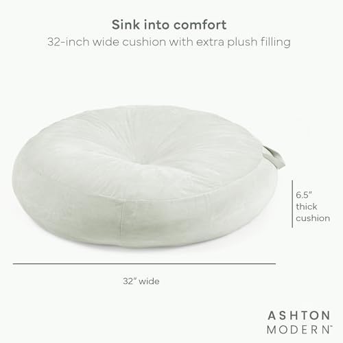 Large Floor Cushion for Kids, 32 Inch Round - Blue