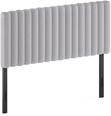 Furinno Roanne Upholstered Tufted Headboard, Glacier, Full