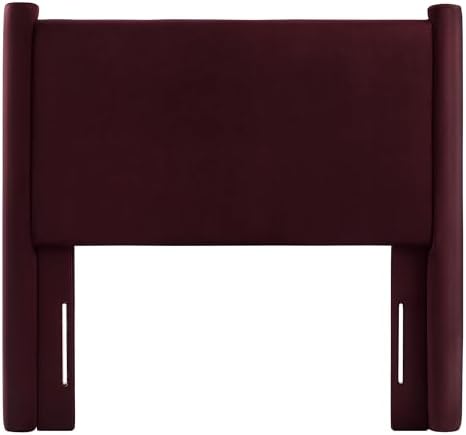 Modway Rael Twin Upholstered Headboard with Pillars in Mulberry – Velvet Headboard – Stain-Resistant Performance Velvet Headboard for Twin Beds