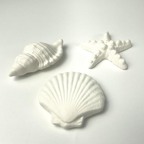 Passive Stone Diffuser 3pcs Set [ Made in Japan ] Non Electric Diffuser for Essential Oil and Aromatherapy (Ceramic/Clay) (1, Marine Life)