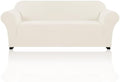 PrinceDeco Stretch Sofa Slipcover 1 Piece Sofa Cover for 3 Cushion Couch Furniture Protector/Cover Couch with Elastic Bottom Soft and Durable Sofa Cover Pet Protector (Sofa, Cream)