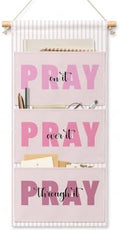 IAXIC Prayer Wall Hanging Organizer, Canvas Storage for Nursery Room