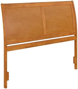 AFI, Portland Queen Sleigh Solid Wood Panel Headboard, Light Toffee