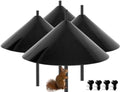 Squirrel Baffle,19-Inch Squirrel Baffle for Bird Feeder Pole,Squirrel-Proofs for Outdoor Shepherd's Hooks，Outside Pole Mount Squirrels Guard(Black 4 Pack