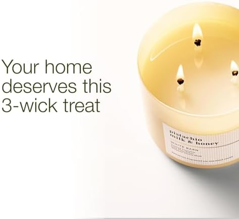 Bath & Body Works 3-Wick Candle, Pistachio Milk & Honey Scent, 14.5 oz