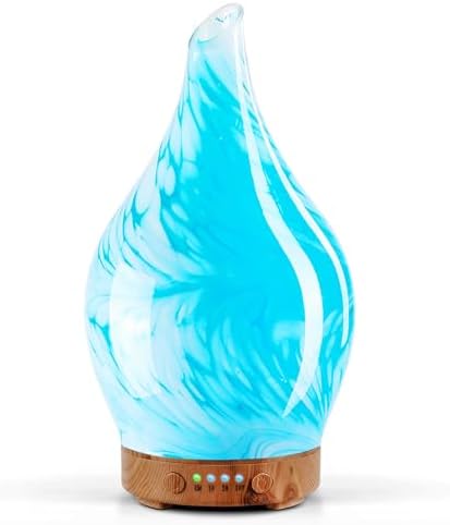 Porseme Essential Oil Diffuser 150ml Handmade Glass Diffuser 6H Runtime