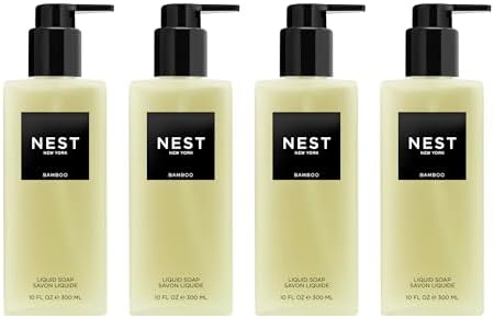NEST New York Liquid Soap Set, Bamboo - Pack of 4