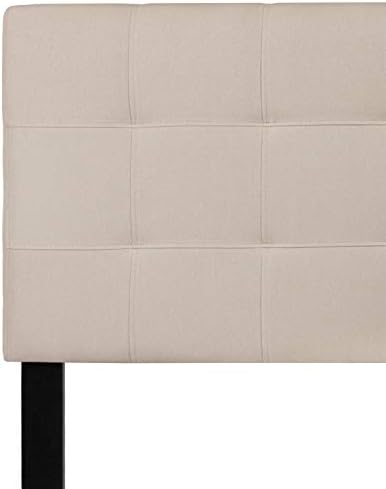 EMMA + OLIVER Beige Queen Quilted Tufted Headboard