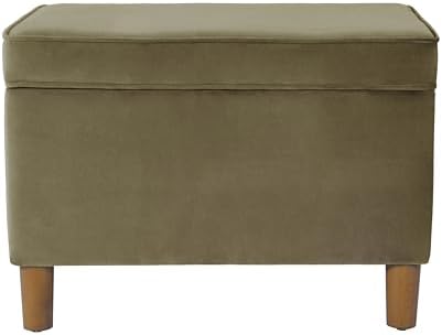 Spatial Order 24" Dinah Collection Storage Ottoman - Light Sage Green Velvet