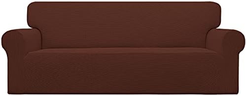 Easy-Going Stretch Oversized Sofa Couch Slipcover Washable Coffee