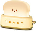 QANYI Small Table Lamp, Cute Toast Bread LED Bedroom Nightstand Light with Timer and Rechargeable, Cool Birthday Gift for Baby Kids Children Girls Boys