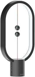 Heng Soft-Glow Balance Desk Lamp for Nightstand Or Bed - Modern Table Mood Lighting with Dimmer Switch - Cute Decorative Gift for Bedroom, Living Room, Office & Dorm (Black)