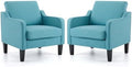 VINGLI Accent Chairs Set of 2, Linen Upholstered Armchair, Living Room
