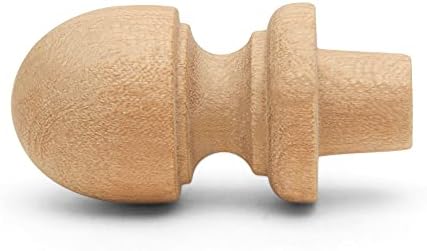Small Wood Finials, 1-1/2 inch Wooden Finials for Crafting, DIY Décor, and Wooden Finial Crafts, Pack of 25, by Woodpeckers