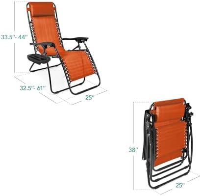 Best Choice Products Zero Gravity Chair Recliner, Burnt Orange