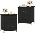 Somdot Nightstand Set of 2 with 2 Drawers, Small Night Stands for Bedroom