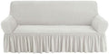 NICEEC Sofa Covers Ivory Couch Cover Stretch Sofa Slipcovers with Skirt