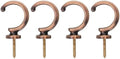uxcell 4Pcs Curtain Holdback, Aluminum Alloy Wall Mounted Curtain Holders Drapery Tieback Hooks for Living Room Bedroom Office (Copper)
