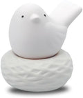 Little Bird Nest, Non-Electric Ceramic Diffusers for Essential Oils and Aromatherapy Fragrance, White Ceramic Diffusers in Car or Bathroom and Desk Office Decor, White Vase