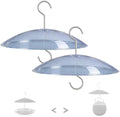 8" Mini Plastic Rain Cover for Bird Feeder, 2-Pack Clear Weather Guard Dome
