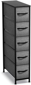 Sorbus 5-Drawer Narrow Dresser for Bedroom (Black)