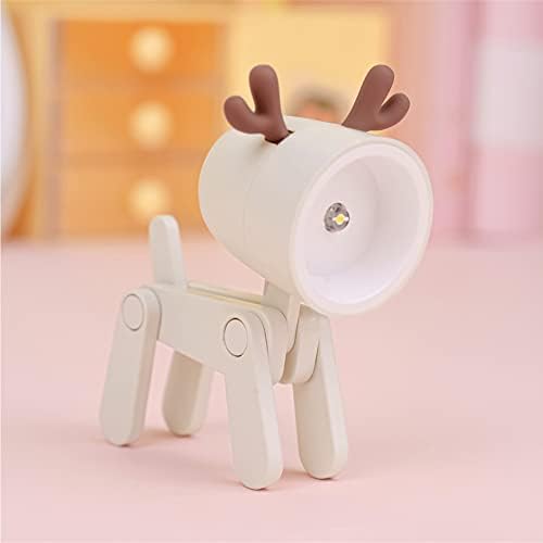 Cute Night Light for Kids, Mini Led Table Desk Lamp, Decorative Lamp Indoor Nightstand, Animal Pet Nightlights, Christmas Decorate Birthday Gifts for Children, Students (1 x Off-White Deer)