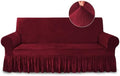 Cardinal Red Couch Covers for Sofa Cover Universal Slipcovers with Skirt